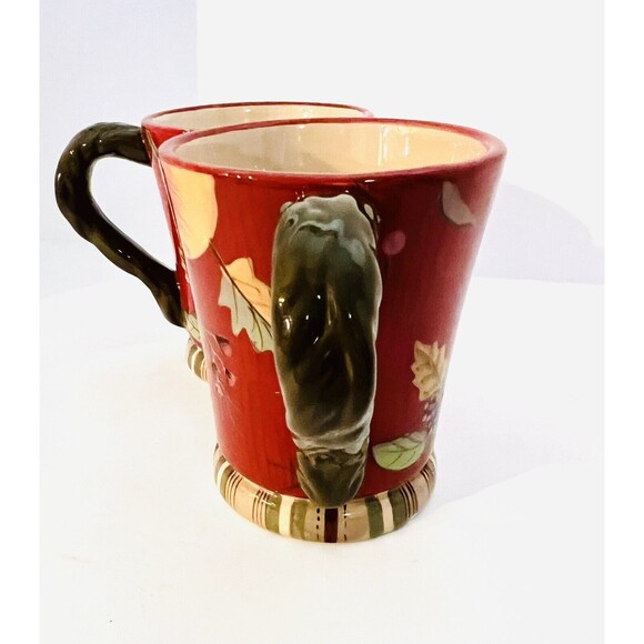 2 Retired Tracy Porter Octavia Hill Garden Coffee Latte Mugs-Fruit Flowers: - Picture 4 of 11